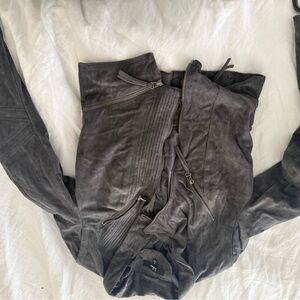Lulu's Gray Suede Jacket